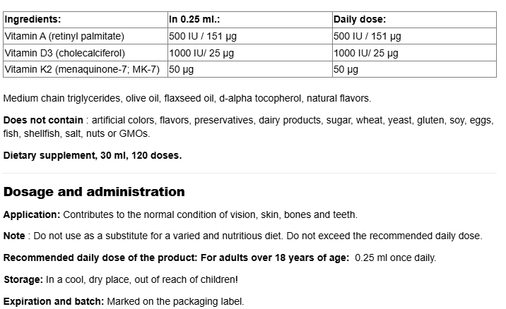 Natural Factors Vitamin K2+A+D3 Drops-factsheets