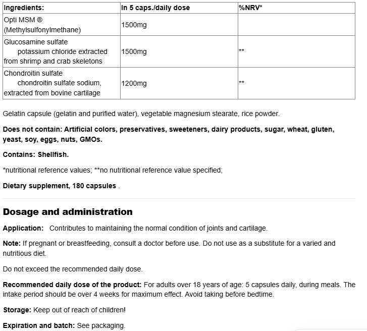 Natural Factors OptiMSM® MSM Joint Formula 840 mg-factsheets