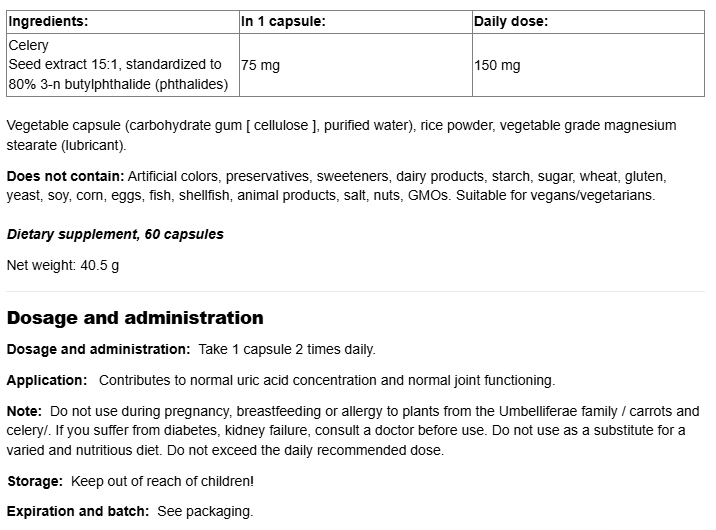 Natural Factors Celery Seed 75 mg-factsheets