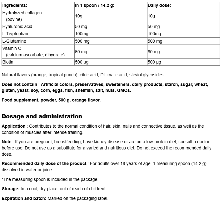 Natural Factors Total Body Collagen-factsheets