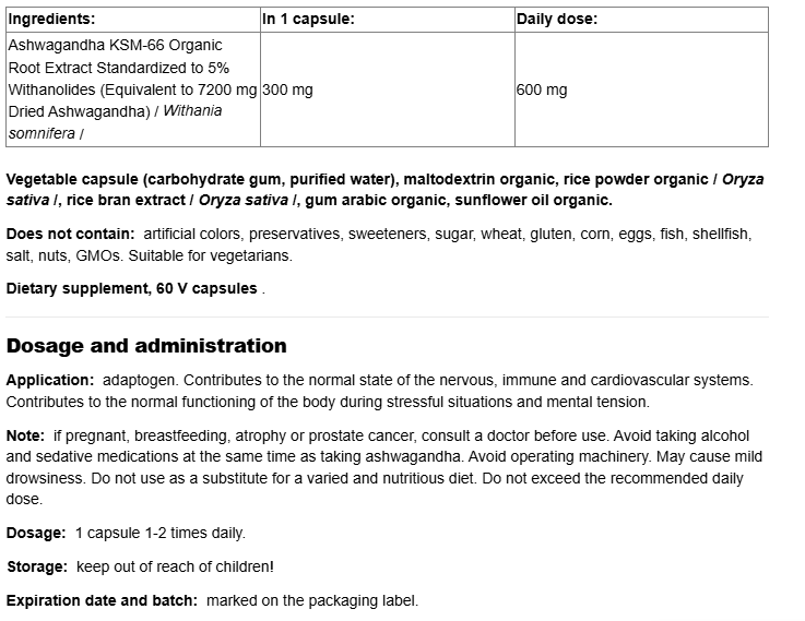 Natural Factors Ashwagandha 600mg-factsheets