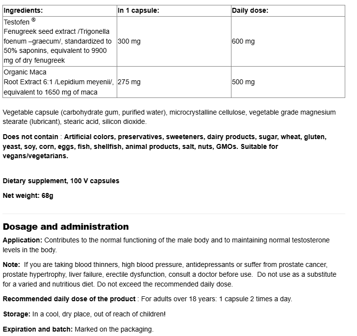 Webber Naturals Ultra Testosterone BOOST-factsheets