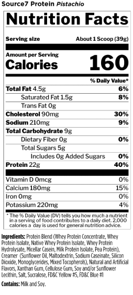 Rule One Source7 Protein | 7 Premium Protein Matrix-factsheets
