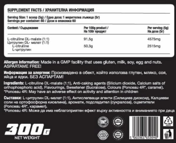 Fitholic Professional Citrulline Powder-factsheets