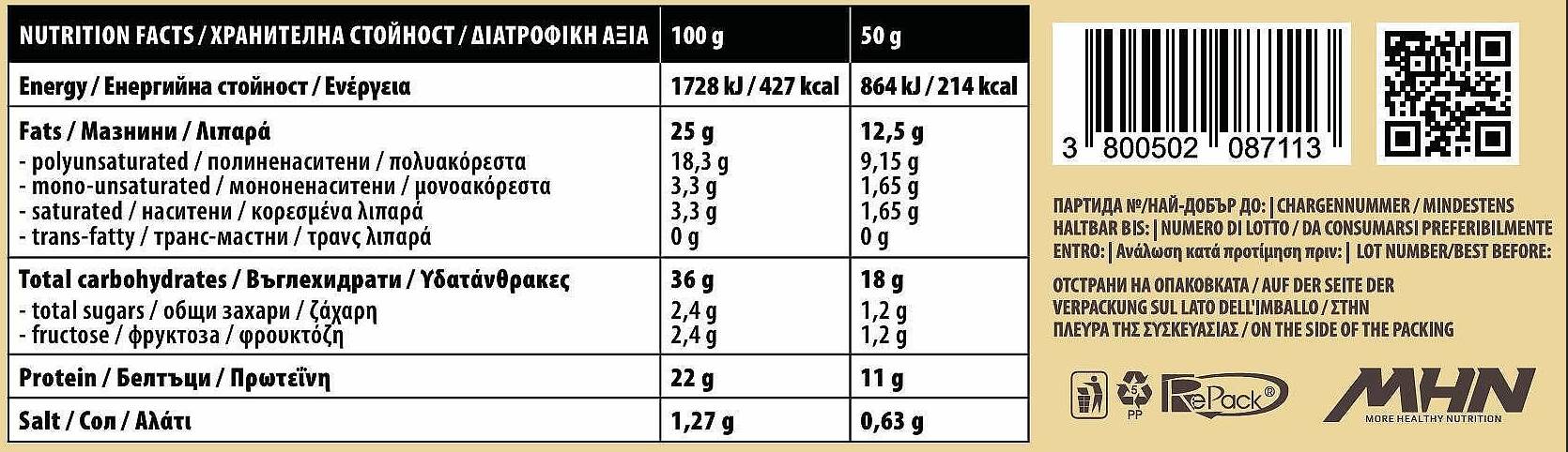 MHN Protein Muffin with Zero Added Sugar | New Improved Formula-factsheets
