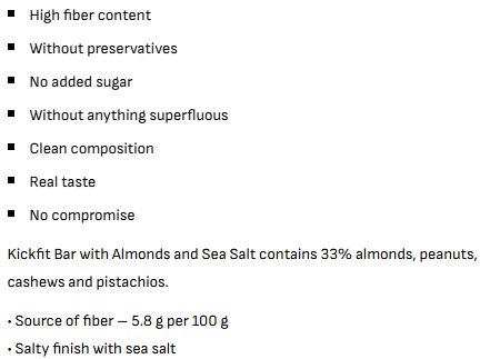 KICKFIT Bar with Almond & Sea Salt-factsheets