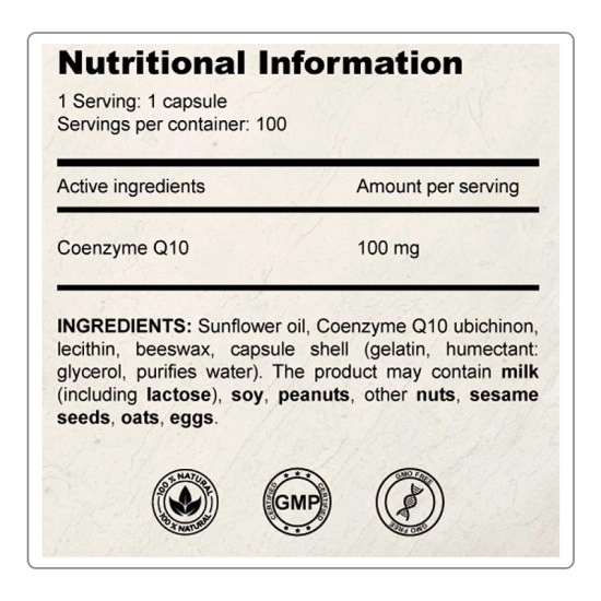 True Health Coenzyme Q10 100mg-factsheets