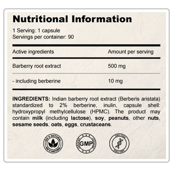 True Health Berberine Extract 500mg-factsheets