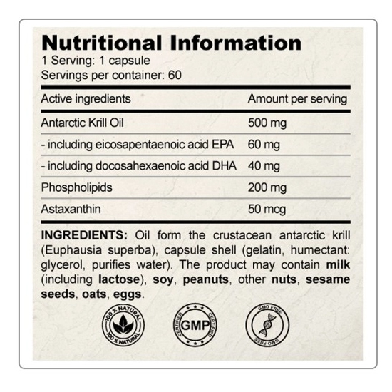 True Health Krill Oil 500mg-factsheets