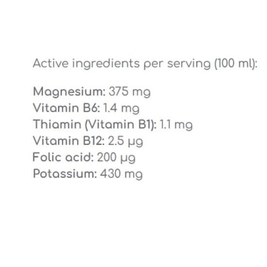 IronFlex Nutrition Magnesium Potassium + Vitamin B6 Shot 12 Shots-factsheets