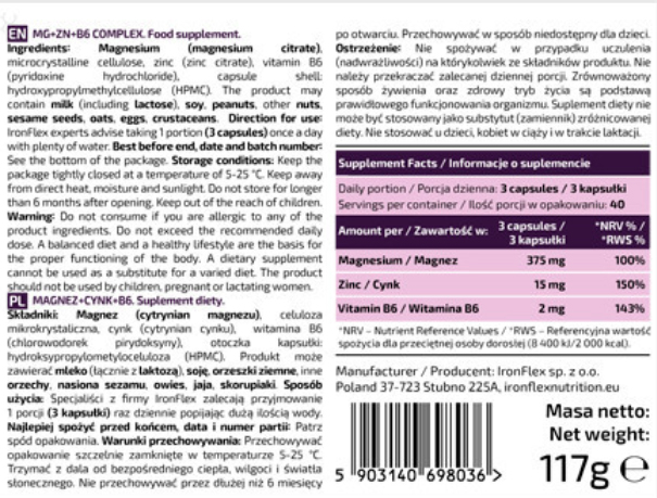 IronFlex MG + ZN + B6 Complex-factsheets