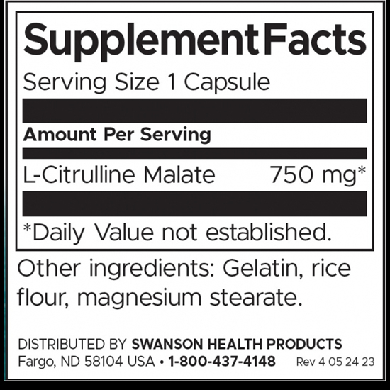 Swanson L-Citrulline Malate 750mg-factsheets