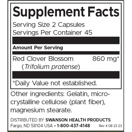 Swanson Full Spectrum Red Clover Blossom-factsheets