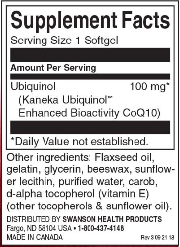 Swanson Ubiquinol 100mg-factsheets