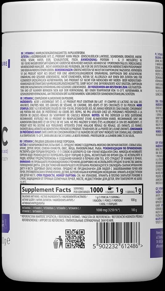 OstroVit Pure Vitamin C Powder-factsheets