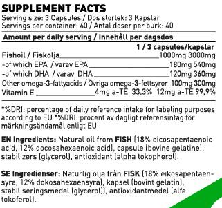 SWEDISH Supplements Be Smart - Omega 3-factsheets