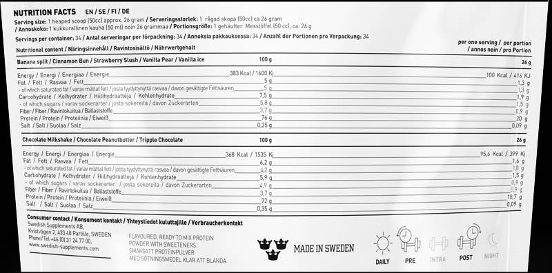 SWEDISH Supplements Lifestyle Whey-factsheets