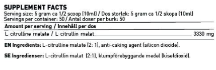 SWEDISH Supplements Citrulline Malate-factsheets