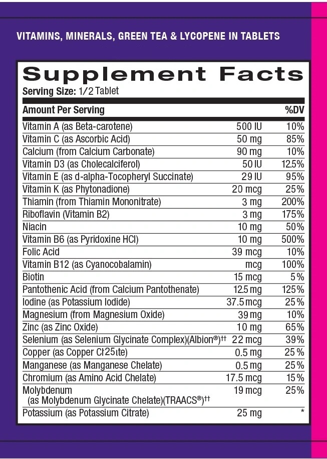 Natrol Multiple For Men Multivitamin-factsheets