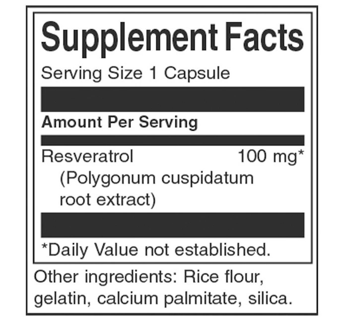 Swanson Resveratrol 100mg-factsheets
