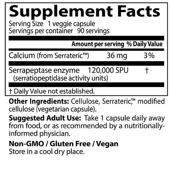 Doctors Best Serrapeptase 120000 SPU-factsheets