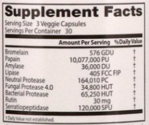 Doctors Best Proteolytic Enzymes 90 capsules-factsheets