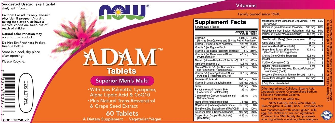 NOW ADAM™ Superior Mens Multiple Vitamin-factsheets
