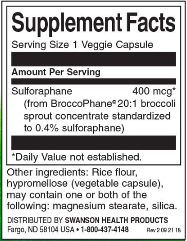 Swanson Sulforaphane from Broccoli - 100% Natural-factsheets