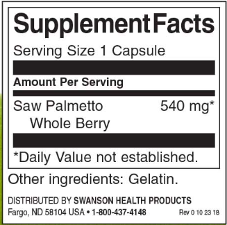 Swanson Saw Palmetto 540 mg-factsheets