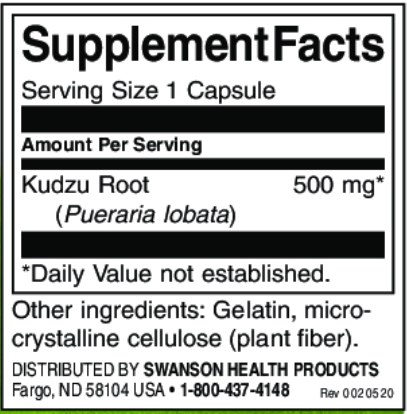 Swanson Kudzu Root 500 mg-factsheets