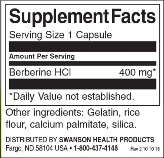 Swanson Berberine 400 mg-factsheets