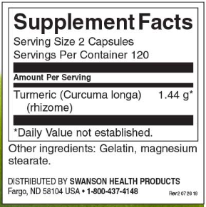 Swanson Turmeric 720mg-factsheets