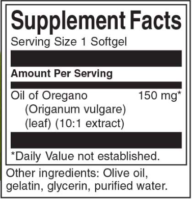 Swanson Oregano Oil 10:1 Extract 150 mg / 120 gel capsules-factsheets