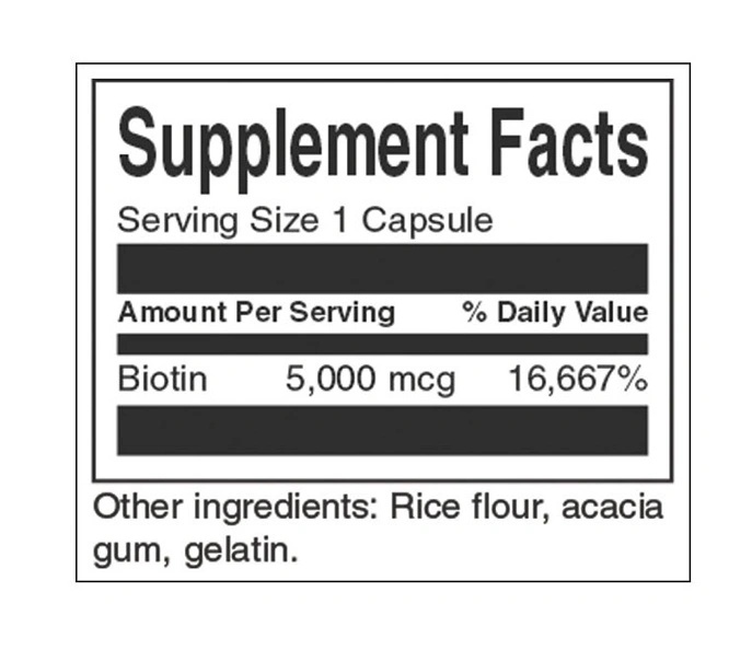 Swanson Biotin 5 mg-factsheets