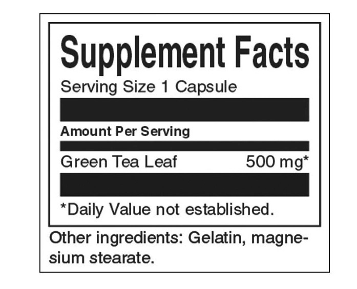 Swanson Green Tea 500 mg-factsheets