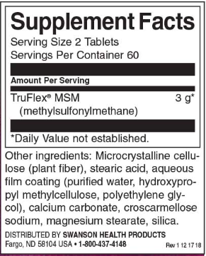 Swanson MSM 1500 mg-factsheets