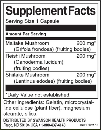 Swanson Full Spectrum Triple Mushroom Complex 600 mg-factsheets