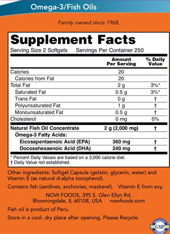 NOW Omega 3 Fish Oil 1000 mg-factsheets