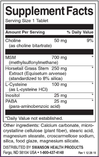 Swanson Hair Skin & Nails-factsheets