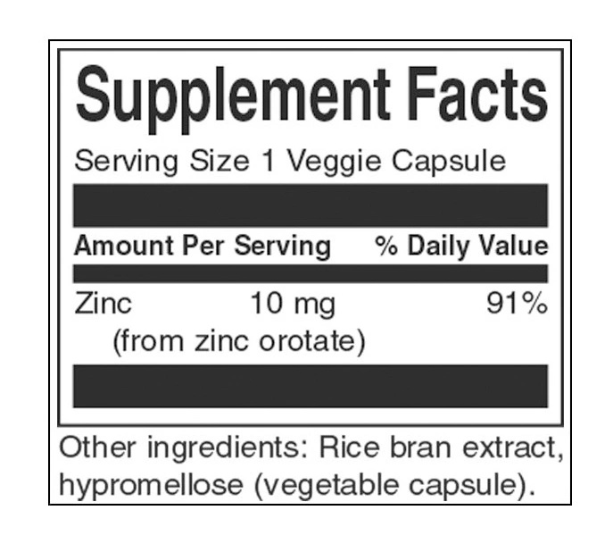 Swanson Zinc Orotate 10 mg-factsheets