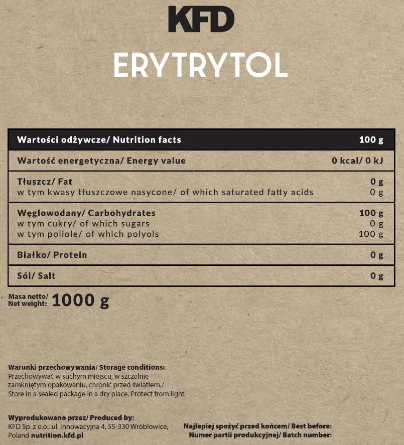 KFD Nutrition Erythritol-factsheets