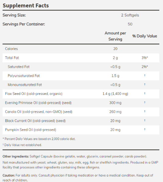 NOW Omega 3-6-9 / 1000 mg-factsheets