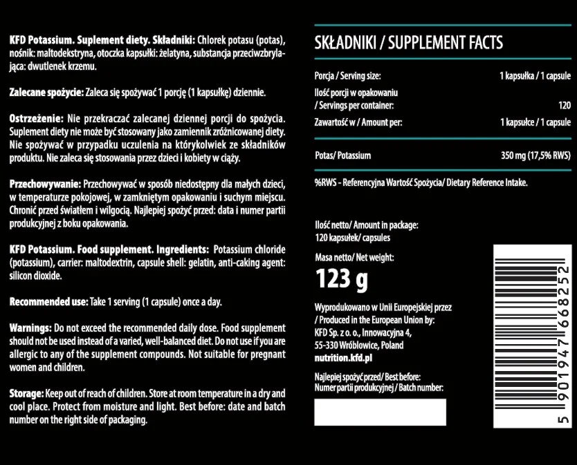 KFD Nutrition Potassium-factsheets