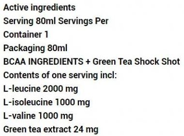 Allnutrition BCAA + Green Tea Shock-factsheets