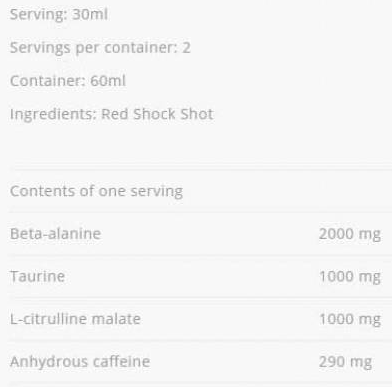 Allnutrition Red Shock-factsheets