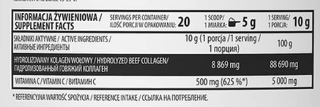 OstroVit Collagen + Vitamin C / Powder-factsheets