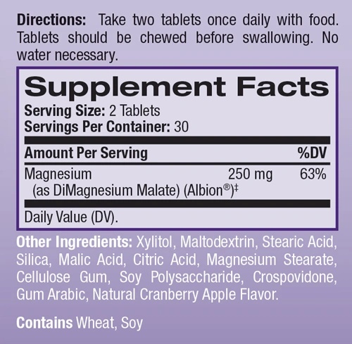 Natrol High Absorption Magnesium / 60 tablets-factsheets