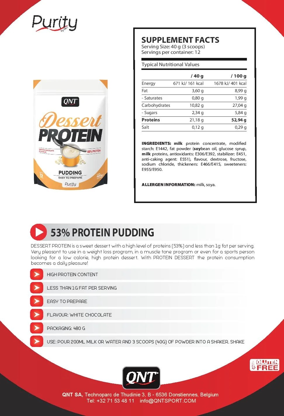 QNT Sport Nutrition Dessert Protein-factsheets