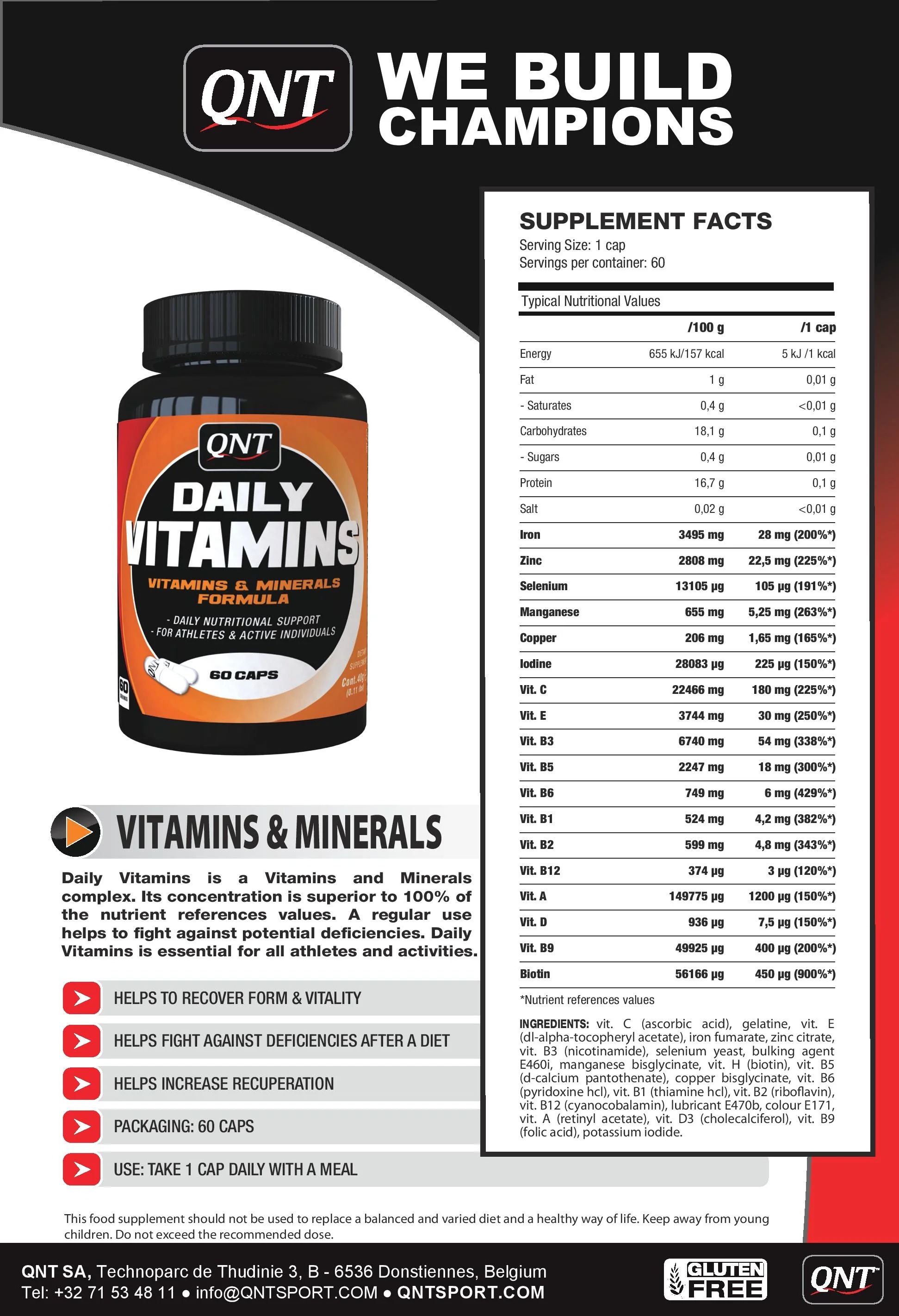 QNT Sport Nutrition Daily Vitamins-factsheets