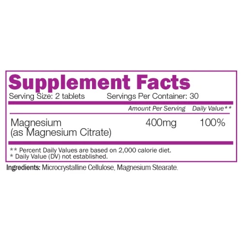 Naturalico Magnesium Citrate 60 tablets-factsheets
